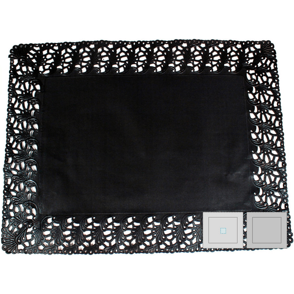 Black Paper Rectangular Naperon